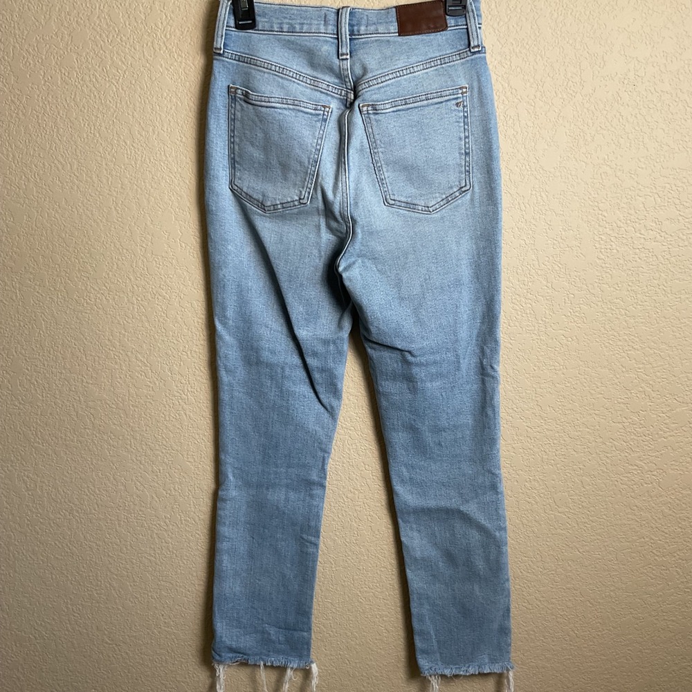 Madewell Womens 25 The Perfect Vintage Jean Light Wash High Waisted Distressed - Picture 2 of 5